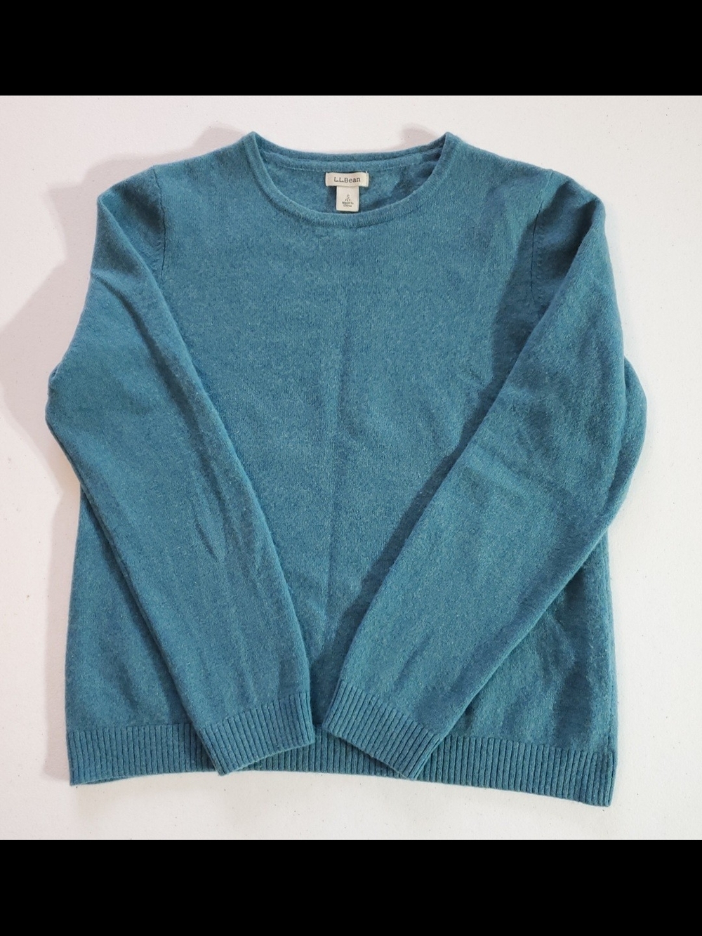 L.L. Bean Women's Teal Crew Neck Long Sleeve Sweater
